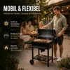 THE BLACK BEAST Holzkohlegrill Grillwagen - Kohlegrill BBQ Produktbild-Vorschau 4