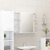 vidaXL 3-tlg. Badmöbel-Set Weiß Holzwerkstoff Produktbild-Vorschau 4