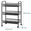 Relaxdays Rollwagen, 3 offene Ebenen, Metall, HxBxT: 62,5 x Produktbild-Vorschau 4