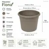 Pflanztopf Fiona Taupe Ø 20cm - Frostsicher & UV-Beständig Produktbild-Vorschau 3