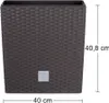 Blumentopf + Einsatz Blumenkübel Rattan RATO LOW DRTS400L Produktbild-Vorschau 15