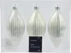 Christbaumschmuck Glas Olive 13cm 3 Stück geriffelt - Produktbild-Vorschau 2