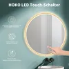 HOKO Design Badspiegel rund 60 cm Riga mit Metall Rahmen Produktbild-Vorschau 3