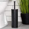 Toilettenbürste mit Ständer, schwarzes Metall, 38x10 cm Produktbild-Vorschau 2