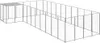 vidaXL Hundezwinger Silbern 13,31 m² Stahl -  Hundezwinger Produktbild-Vorschau 2