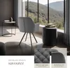 Fauteuil pivotant en velours Lucia, rembourré - gris Voir les images du produit 4