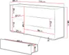 A diagram showing the dimensions of a chest of drawers. Anteprima dell’immagine prodotto