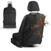 Two car seat back protectors are shown against a white background. One is shown from the front, and the other from the back with a splash of brown liquid on it. Produktbild-Vorschau