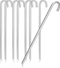 COM-FOUR® 8x XL Bodenanker aus massivem Stahl, J-Form 42 Produktbild-Vorschau 1