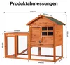 Wiltec Hasenstall 1220 x 630 x 920 mm mit Freilaufgehege Produktbild-Vorschau 3