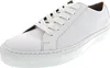 A white leather sneaker is shown from a side angle against a white background. Produktbild-Vorschau