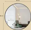 Okrúhle kúpeľňové zrkadlo s čiernym rámom s priemerom 80 cm Náhľad obrázku produktu 13