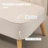 Dvoumístná pohovka HOMCOM, pohovka pro dva s vzhledem lnu, Náhled obrázku produktu 4