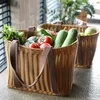 360Home Korbtasche Korb Geflecht Kunstrattan Braun Griff Produktbild-Vorschau 3