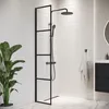 Duschwand Essos 40 x 200cm Glas Duschabtrennung Schwarz - Produktbild-Vorschau 1