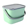 Poubelle de 6 litres pour déchets organiques, vert-gris, Voir les images du produit 3