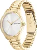A close-up studio shot of a gold Calvin Klein watch with a white face. Produktbild-Vorschau