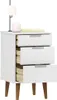 Comodino MOLDE Bianco 40x35x65 cm in legno di pino Anteprima dell’immagine prodotto 3