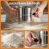 Mehlsieb 8 Tassen Edelstahl Handkurbel – Feinmaschiger Produktbild-Vorschau 4