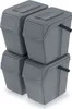 Abfalleimer 4er Set SORTIBOX - steingrau Produktbild-Vorschau 8