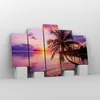 Bild auf Leinwand - Leinwandbild - Strand Meer Palme - Produktbild-Vorschau 4