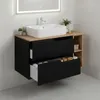 RODAN | Mobile Sotto Lavabo - Nero e Marrone - 80 cm - Con Anteprima dell’immagine prodotto 3