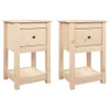 Two identical wooden nightstands are shown against a white background. Anteprima dell’immagine prodotto