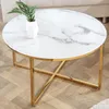 Élégante table basse BOUTIQUE 80 cm, blanche, ronde, en Voir les images du produit 1