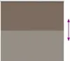 A roller blind with two different color sections. Náhled obrázku produktu