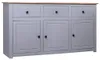 vidaXL Dressoir, grijs, 135x40x80 cm, grenenhout, Productafbeelding-voorbeeld 8