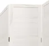 A close-up view of a white wooden room divider, showing the texture and paneling. Produktbild-Vorschau