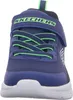 Close-up front view of a blue and green Skechers shoe. Produktbild-Vorschau