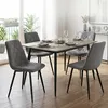 Relaxdays Esszimmerstuhl, 4er Set, Samt, Metallbeine, 120 Produktbild-Vorschau 2