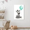 Leinwand Bilder 60x90 cm - Kinder Ballon - Zebra - Blauer, Produktbild-Vorschau 5