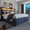 Polsterbett 180*200cm mit Bettkasten, LED-Beleuchtung und Produktbild-Vorschau 8