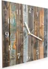 Wanduhr aus Glas mit Motiv Holzwandpaneele- 30 x 30 cm - Produktbild-Vorschau 2