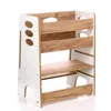 Kids Helper Doppel Lernturm Weiß Eiche Montessori Produktbild-Vorschau 2