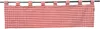A red and white checkered valance curtain hanging on a rod. Produktbild-Vorschau