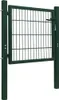 vidaXL Zauntor Stahl Grün 100x100 cm Produktbild-Vorschau 1