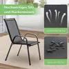 GIHAUVIA 4er Set Gartenstühle Stapelbar robustem Produktbild-Vorschau 5