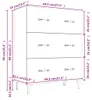 vidaXL Sideboard Grau Sonoma 69,5x34x90 cm Holzwerkstoff Produktbild-Vorschau 8