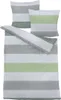 Traumschlaf Biber Bettwäsche Streifen grün 135x200 cm + Produktbild-Vorschau 5