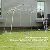 Outdoor Ersatzdach Pavillon 3x3x1.96m Coffee Polyester Produktbild-Vorschau 6