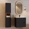 Waschtischunterschrank 60cm Riva mit 2 Schubladen, Schwarz Produktbild-Vorschau 4