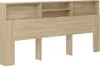 vidaXL Čelo postele s policami dub Sonoma 220x19x103,5 cm Náhľad obrázku produktu 1