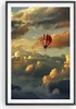 Gerahmtes Poster - Schwarzer Rahmen - Wolken Ballon Flug - Produktbild-Vorschau 1