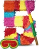 Pinata Zahl Set  5  mit Stab und Augenmaske Kinder Produktbild-Vorschau 2