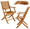 CASARIA® 2er Set Gartenstuhl Balkonstuhl Holz Sydney Produktbild-Vorschau 1