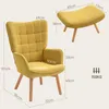 Fauteuil à oreilles HOMCOM avec repose-pieds, fauteuil Voir les images du produit 3