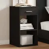 Nachttische 2 Stk. Schwarz 35x34x65 cm Holzwerkstoff Produktbild-Vorschau 2